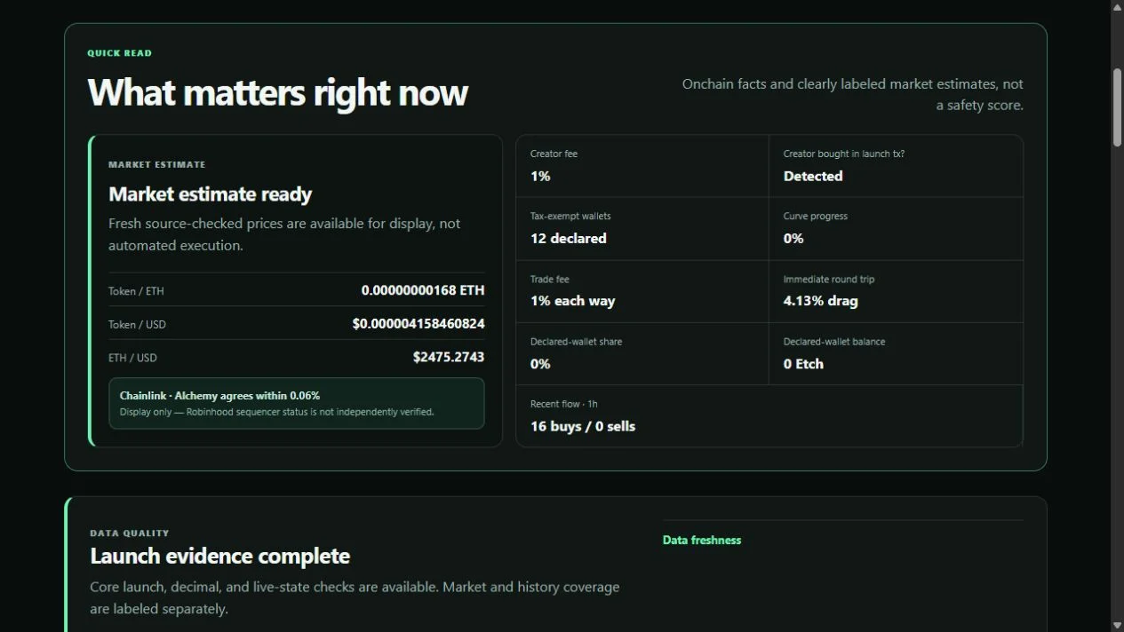 LaunchReceipt — product interface