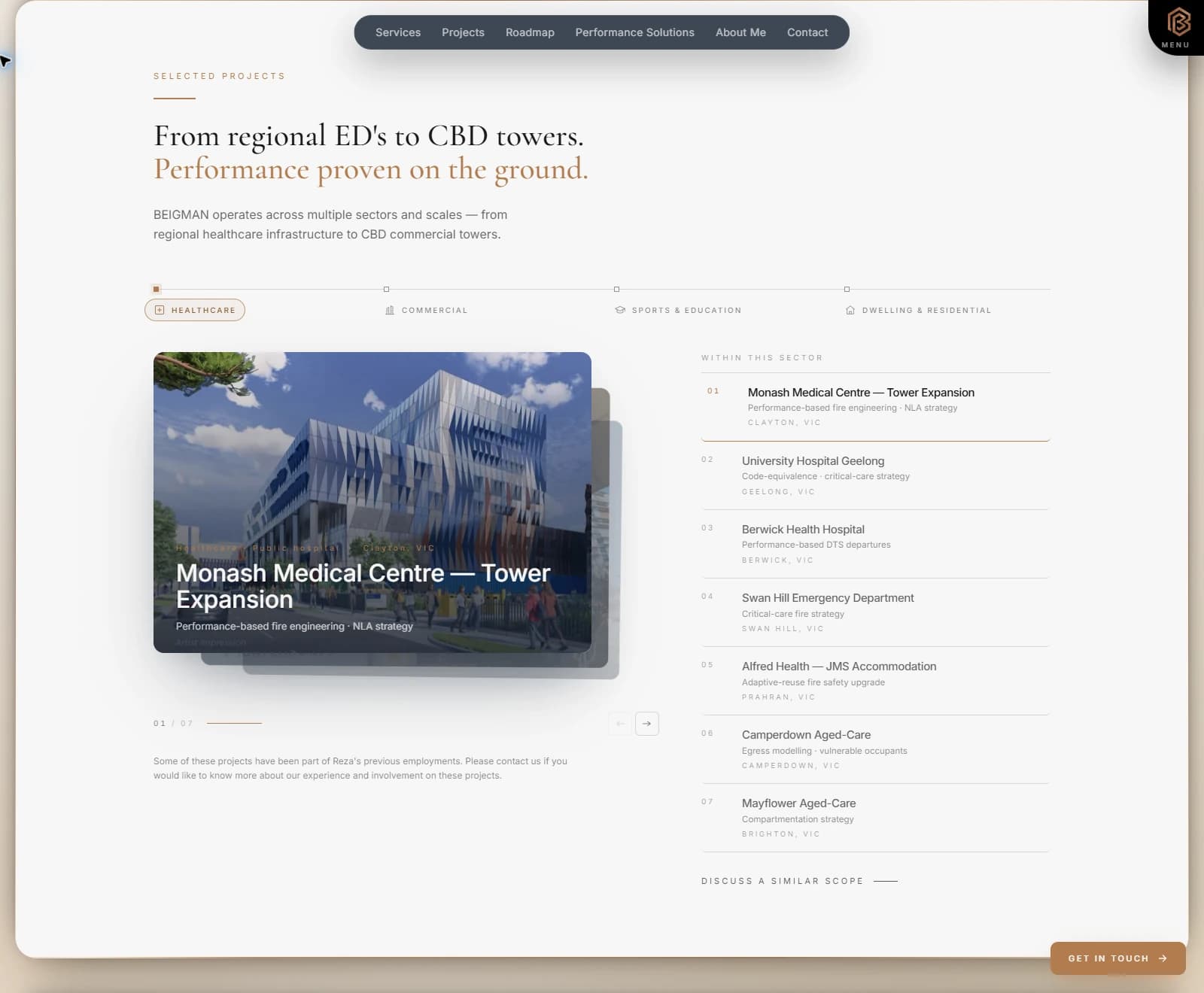 Beigman Engineering — Project portfolio