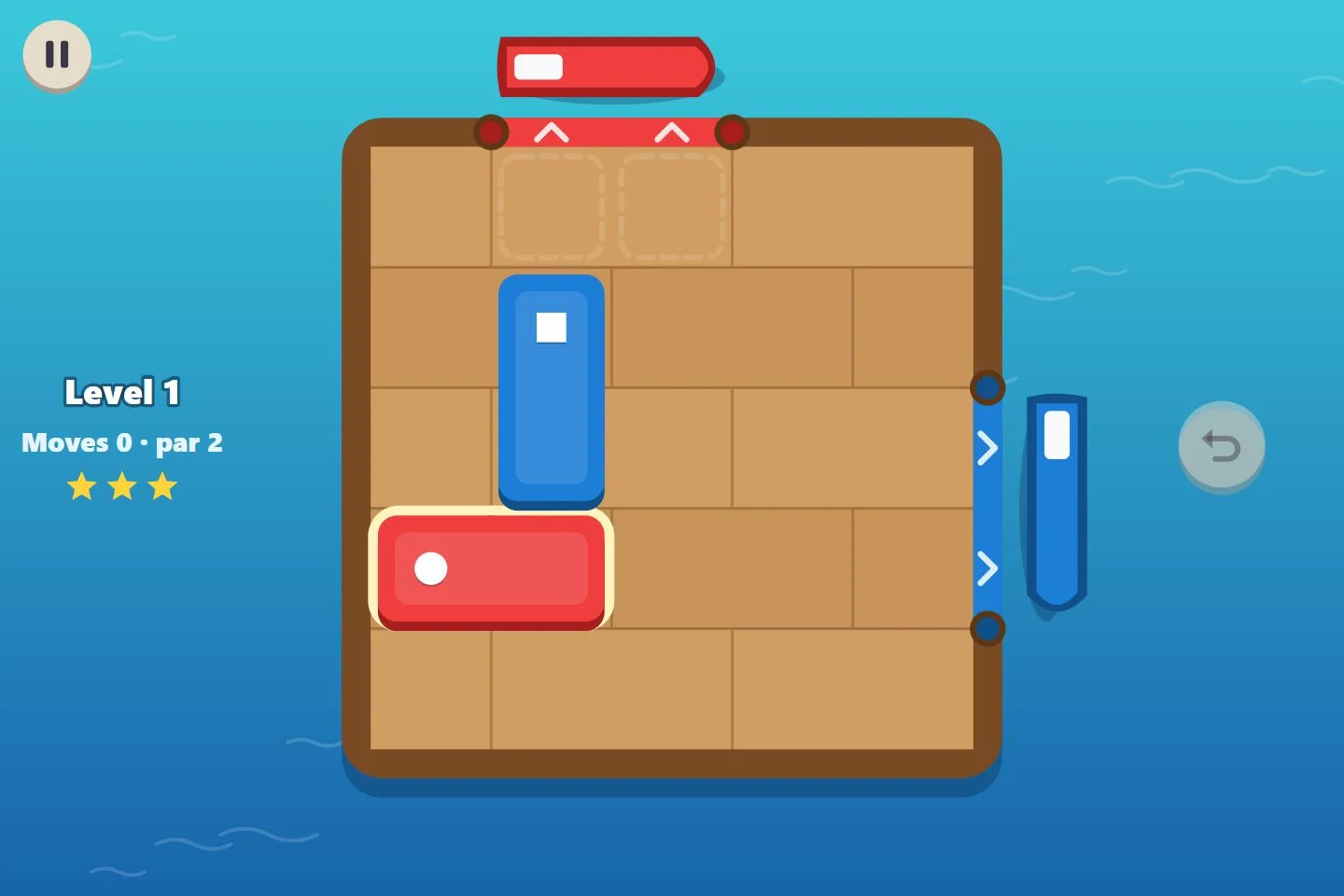 Browser game collection — Dockside Shuffle: sliding-block puzzles · Development build